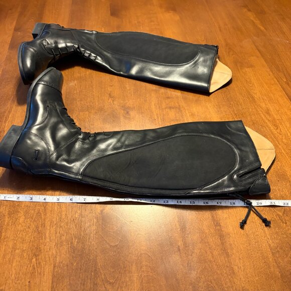 Justin field boots 9 riding Windshire equestrian tall over the knee leather - Picture 12 of 14